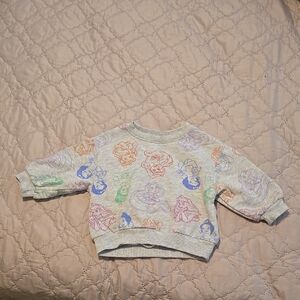 INFANT DISNEY PRINCESS GRAY SWEATSHIRT HALF SLEEVES